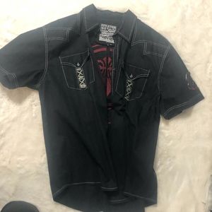 Affliction Button Up Tee